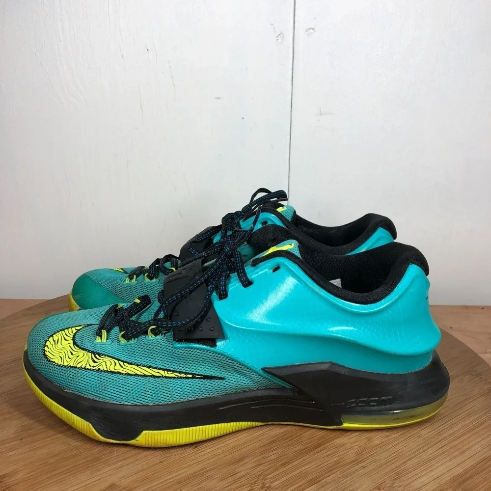 Nike KD 7 Mens size 8.5 shoes blue green athletic basketball sneakers